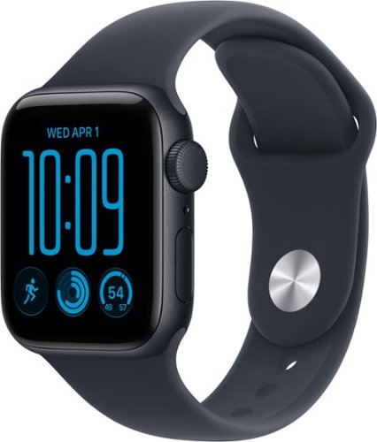 Apple Watch SE 3 (GPS) 40mm Aluminum Case with Navy Blue Sport Band - S/M - Midnight - (2026)