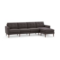 Burrow - Mid-Century Nomad King Sectional - Charcoal