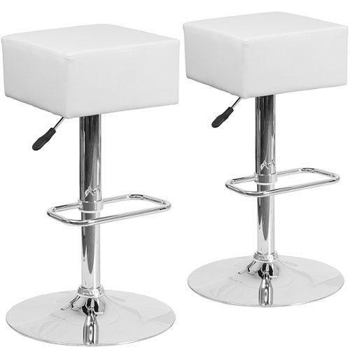 

Flash Furniture - Daniel Contemporary Vinyl Barstool (set of 2) - White