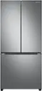 Front. Samsung - 25 cu. ft. 3-Door French Door Smart Refrigerator with Beverage Center - Stainless Steel.