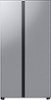 Samsung - BESPOKE Side-by-Side Counter Depth Smart Refrigerator with Beverage Center - Stainless Steel-Front_Standard