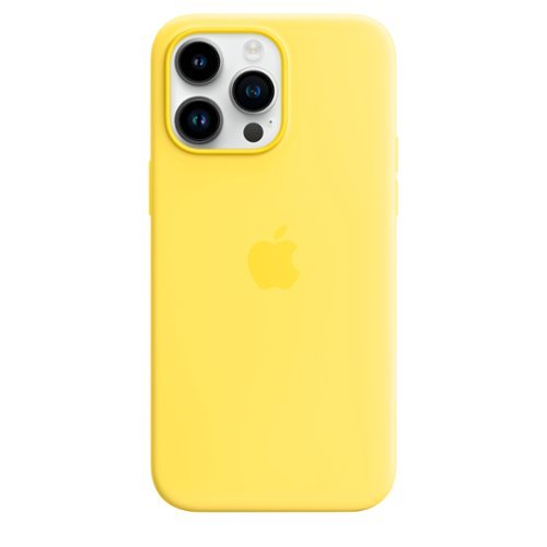 Apple - iPhone 14 Pro Max Silicone Case with MagSafe - Canary Yellow