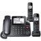 Panasonic - KX-TGF892B DECT 6.0 Expandable Corded/Cordless Phone System with Bluetooth Pairing for Wireless Headphones - Black-Angle_Standard