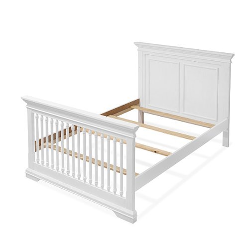 Sorelle Furniture Traditional Pine Wood Full Size Rails in White