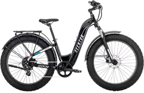 Image of Aventon - Aventure.2 Step-Through Ebike w/ 60 mile Max Operating Range and 28 MPH Max Speed - Regular - Midnight