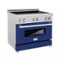 ZLINE - 36" 4.6 cu. ft. Induction Range with a 5 Element Stove and Electric Oven in Blue Gloss (RAINDS-BG-36)-Front_Standard