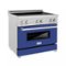 ZLINE - 36" 4.6 cu. ft. Induction Range with a 5 Element Stove and Electric Oven (RAINDS-BM-36) - Blue Matte-Front_Standard