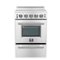 Forno Appliances - 24 in. Wide 4 Elements Loiano Alta Qualita 2.3 Cu. Ft. Freestanding Electric Range - Silver-Front_Standard