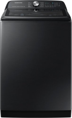 Samsung - 5.2 Cu. Ft. High-Efficiency Smart Top Load Washer with Super Speed Wash - Brushed Black