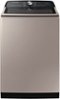 Samsung - 5.2 Cu. Ft. High-Efficiency Smart Top Load Washer with Super Speed Wash - Champagne-Front_Standard