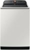 Samsung - 5.5 Cu. Ft. High-Efficiency Smart Top Load Washer with Super Speed Wash - Ivory-Front_Standard