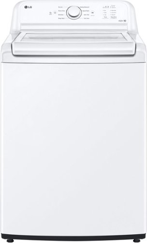 LG - 4.1 Cu. Ft. Top Load Washer with SlamProof Glass Lid - White