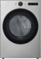 LG - 7.4 Cu. Ft. Stackable Smart Electric Dryer with Steam and Sensor Dry - Graphite Steel-Front_Standard