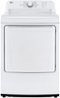 LG - 7.3 Cu. Ft. Smart Gas Dryer with Sensor Dry - White-Front_Standard 