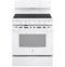 GE - 30” Free-standing Electric Radiant Smooth Cooktop Range - White-Front_Standard