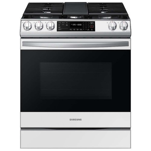 

Samsung - 6.0 cu. ft. Smart Slide-in Gas Range with Air Fry & Convection - White Glass