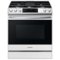 Samsung - BESPOKE 6.0 cu. ft. Smart Slide-in Gas Range with Air Fry & Convection - White Glass-Front_Standard