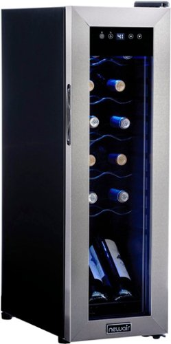 NewAir - 12-Bottle Wine Cooler with Compressor Cooling - Stainless steel