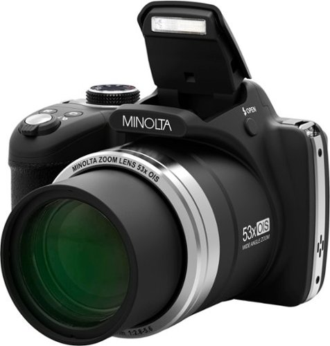 Minolta ProShot MN53Z 16.0 Megapixel Bridge Camera with 53x Optical Zoom Lens - Black WORLDWIDE DELIVERY