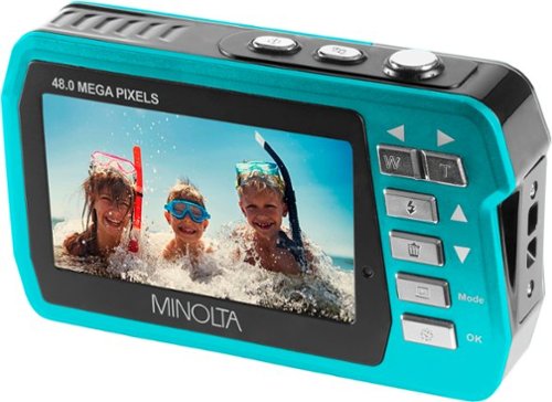 Minolta MN40WP 48.0 Megapixel Waterproof Digital Camera - Blue WORLDWIDE DELIVERY