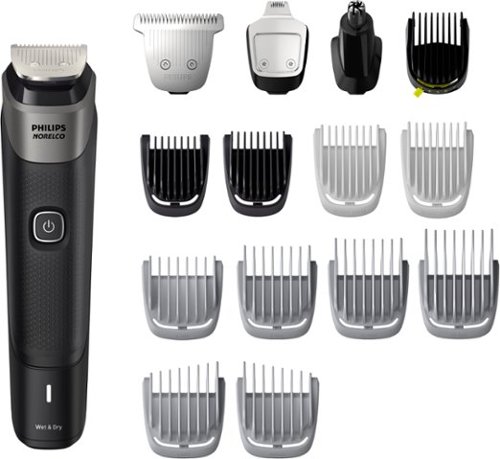 

Philips Norelco Multigroom Series 5000 18 Piece, Beard Face, Hair, Body Hair Trimmer for Men - MG5910/49 - Silver