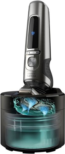 Philips Norelco S9000 Prestige Rechargeable Wet & Dry Shaver with Precision Trimmer and Premium Case, SP9841/84 - Light Brushed Chrome WORLDWIDE DELIVERY