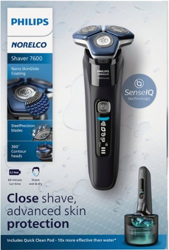 Philips Norelco Shaver 7600, Rechargeable Wet & Dry Electric Shaver with SenseIQ Technology - Black SHOP ONLINE