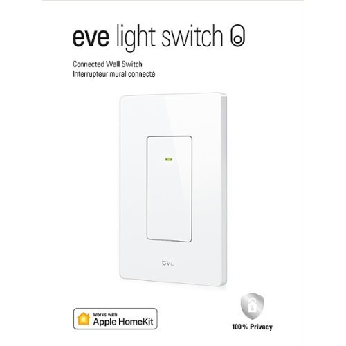 Eve  Light Switch - Connected Wall Switch with Apple HomeKit Technology - White BUY IN MIDDLE EAST