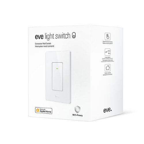Eve  Light Switch - Connected Wall Switch with Apple HomeKit Technology - White GLOBAL SHIPPING