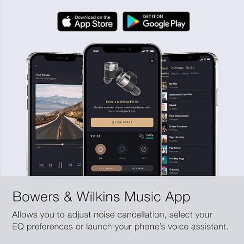 Bowers & Wilkins Pi7 S2 True Wireless Noise Cancelling In-Ear Earbuds - Satin Black HOW TO BUY