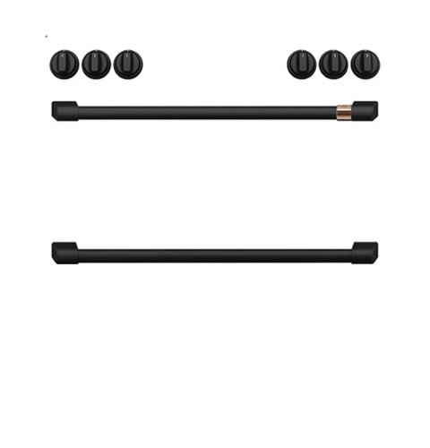 Handle and Knob Set for Café Front Control Gas Range - Flat Black