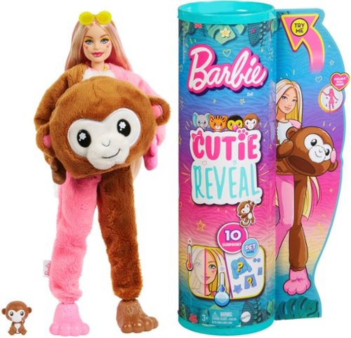 

Barbie - Color Reveal Jungle Series Monkey 11.5" Doll