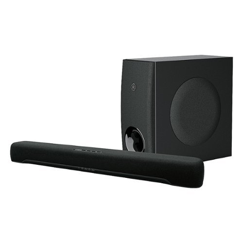  Yamaha - 2.1-Channel Indoor Compact Bluetooth Sound Bar with Wireless Subwoofer - Black