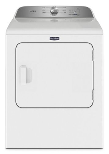 Maytag - 7.0 Cu. Ft. Gas Dryer with Steam and Pet Pro System - White