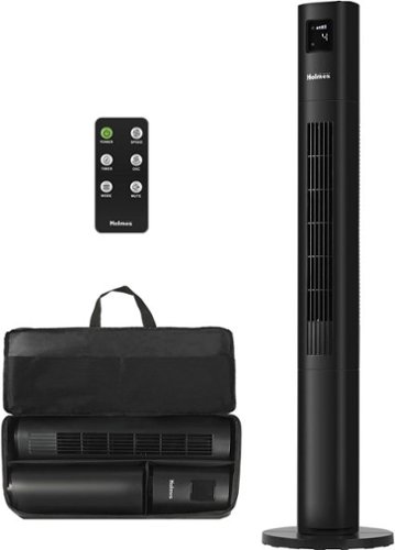  Holmes - 45'' Digital Stack n Connect Tower Fan with ClearRead display - Black