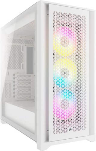 CORSAIR - iCUE 5000D RGB AIRFLOW ATX Mid-Tower PC Case - True White