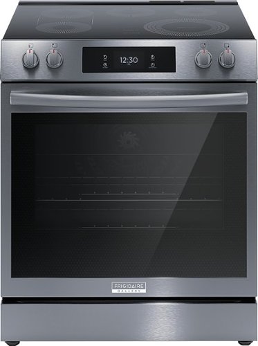 Frigidaire - Gallery 6.2 Cu. Ft. Freestanding Electric Convection Range with Self Clean and Air Fry - Black Stainless Steel