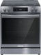 Frigidaire - Gallery 6.2 Cu. Ft. Freestanding Electric Total Convection Range with Self-cleaning and Air Fry - Black Stainless Steel-Front_Standard