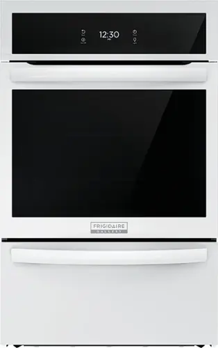 Front. Frigidaire - Gallery 24 inch Single Gas Wall Oven with Air Fry - White.