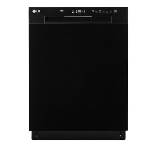 "LG - 24"" Front Control Built-In Stainless Steel Tub Dishwasher with SenseClean and 52 dBA - Black"
