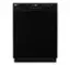 Front. LG - 24" Front Control Built-In Stainless Steel Tub Dishwasher with SenseClean and 52 dBA - Black.