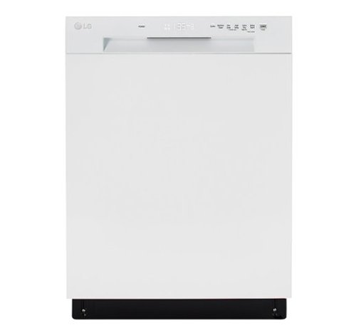 "LG - 24"" Front Control Built-In Stainless Steel Tub Dishwasher with SenseClean and 52 dBA - White"