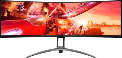 AOC - AG493UCX2 49" LCD 4K UWHD Gaming Monitor - Black/Red