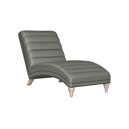 

Handy Living - Marchan Modern Chaise Lounge with Nail Head - Granite Gray