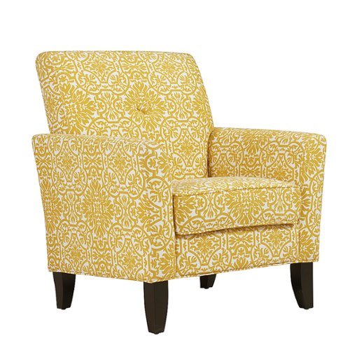 

Handy Living - Adrian Transitional Damask Armchair - Gold