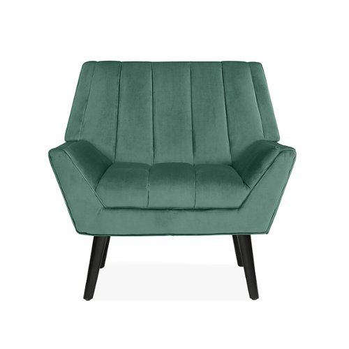 

Handy Living - Hartman Mid-Century Modern Velvet Armchair - Turquoise Blue