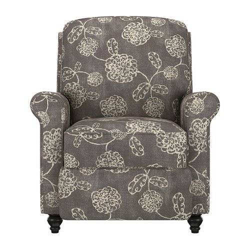 

ProLounger - Lehnor Floral Push Back Recliner Chair - Charcoal Gray