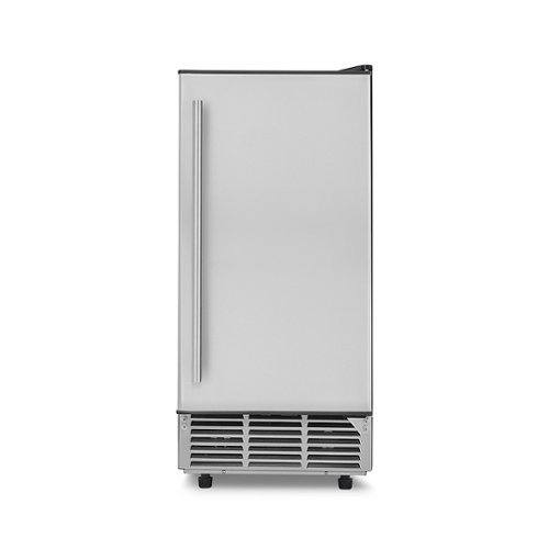 NewAir - 20.3" 80-Lb. Built-In Clear Ice Maker with Self-Cleaning Function - Stainless steel
