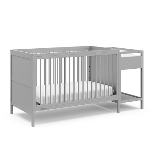 

Graco - Fable 4-in-1 Convertible Crib and Changer - Pebble Gray