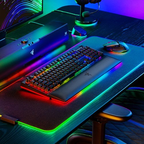 Razer BlackWidow V4 Pro Full Size Wired Mechanical Green Clicky Switch Gaming Keyboard with Chroma RGB Backlighting - Black BUY IN AUSTRALIA